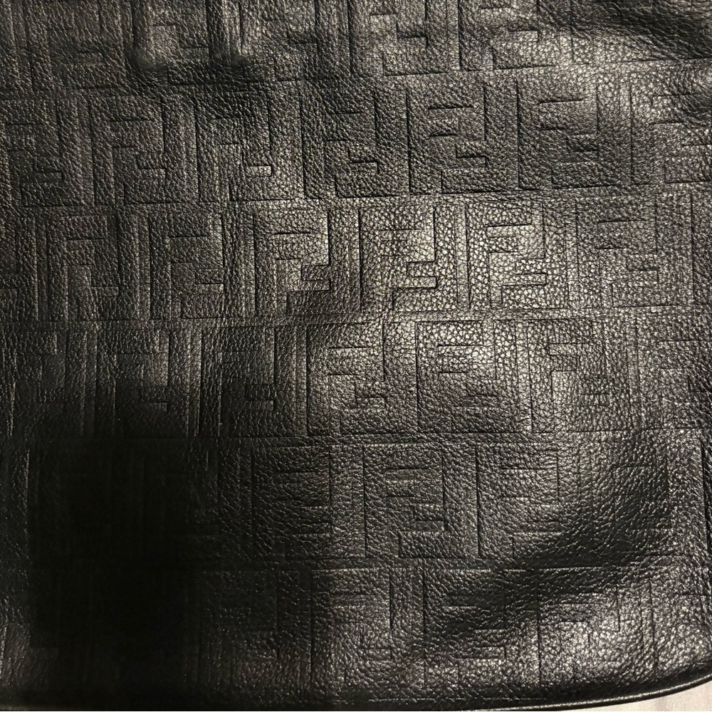 Vintage Fendi Embossed Black Leather Bag comes with COA - Picture 10 of 14